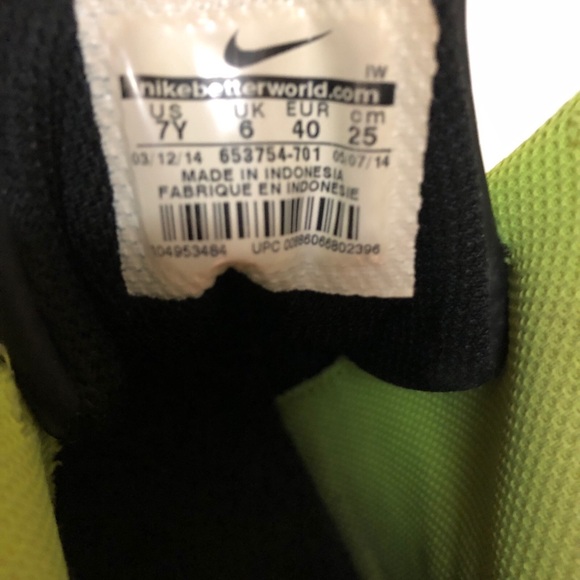 Nike Air Max Sitter Step 2 Yellow Black White Size7Y Authentic - Picture 5 of 8